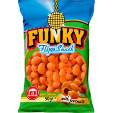 FUNKY Flips Snack pörk.fö.mo. Chili ízű tésztab. 50g 30/#